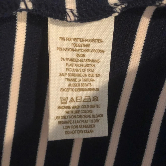 Free People Navy & Pale Pink Striped Fit & Flare - Picture 7 of 8